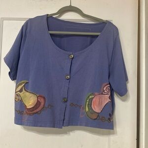 VINTAGE BLUE FISH TOP